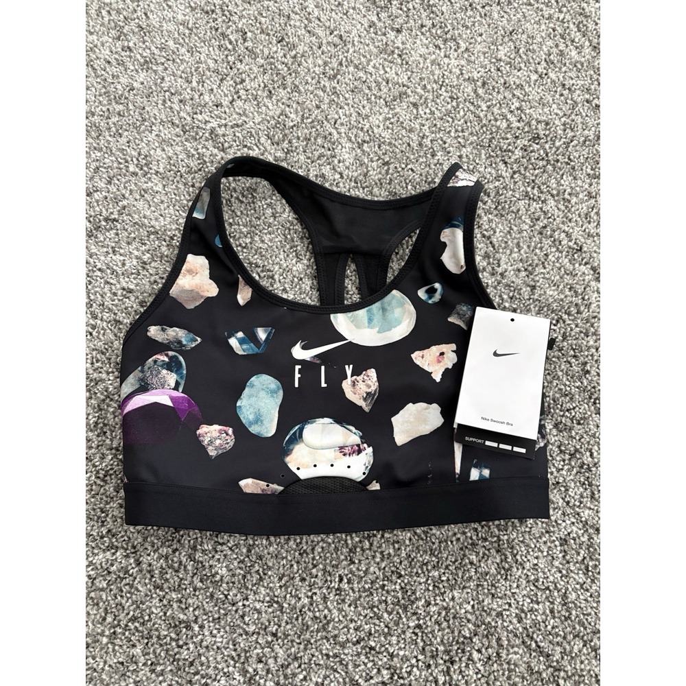Nike Women's Dri-FIT High-Support Non-Padded Adjustable Sports Bra Graphic NWT‎ - Picture 2 of 7